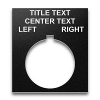 Heavy-Duty Plastic Legend Plate - 30mm 800T Jumbo - Selector Switch