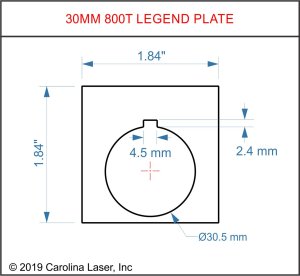 Heavy-Duty Plastic Legend Plate - 30mm 800T - Blank