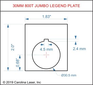 Heavy-Duty Plastic Legend Plate - 30mm 800T Jumbo - Blank