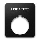 Heavy-Duty Plastic Legend Plate - 30mm Rectangular - 1 Line