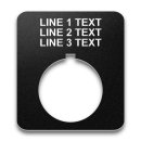 Heavy-Duty Plastic Legend Plate - 30mm Rectangular - 3 Lines