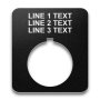 Heavy-Duty Plastic Legend Plate - 30mm Rectangular - 3 Lines