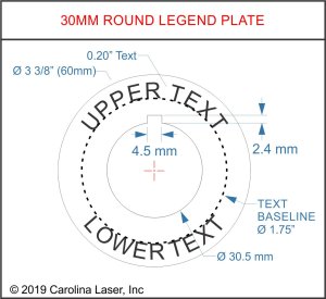 Heavy-Duty Plastic Legend Plate - 30mm Emergency Stop - French