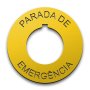 Heavy-Duty Plastic Legend Plate - 30mm Emergency Stop - Spanish