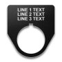Heavy-Duty Plastic Legend Plate - 30mm Traditional - 3 Lines