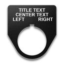 Heavy-Duty Plastic Legend Plate - 30mm Traditional - Selector Switch