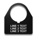 Heavy-Duty Plastic Legend Plate - 30mm Traditional 180 - 3 Lines