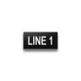 Heavy-Duty Plastic Nameplate - 1/2" x 1" - 1/4" Text