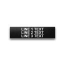 Heavy-Duty Plastic Nameplate - 3/4" x 3" - 3/16" Text