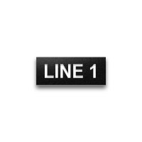 Heavy-Duty Plastic Nameplate - 1" x 2 1/2" - 1/2" Text