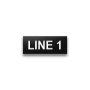 Heavy-Duty Plastic Nameplate - 1" x 2 1/2" - 1/2" Text