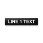Heavy-Duty Plastic Nameplate - 1" x 5" - 1/2" Text
