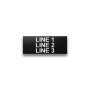 Heavy-Duty Plastic Nameplate - 1" x 2 1/2" - 1/4" Text