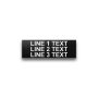 Heavy-Duty Plastic Nameplate - 1" x 3" - 1/4" Text