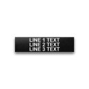 Heavy-Duty Plastic Nameplate - 1" x 4" - 1/4" Text