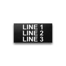 Heavy-Duty Plastic Nameplate - 1 1/2" x 3" - 3/8" Text