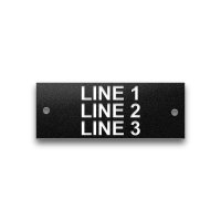 Heavy-Duty Plastic Nameplate - 1 1/2" x 4" - 3/8" Text - Mtg Holes