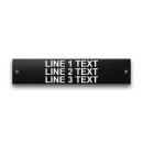 Heavy-Duty Plastic Nameplate - 1 1/2" x 7" - 3/8" Text - Mtg Holes