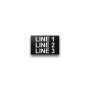 Heavy-Duty Plastic Nameplate - 2" x 3" - 1/2" Text