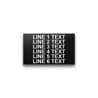 Heavy-Duty Plastic Nameplate - 3" x 5" - 3/8" Text