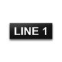 Heavy-Duty Plastic Nameplate - 3" x 8" - 1 1/2" Text