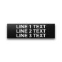 Heavy-Duty Plastic Nameplate - 3" x 10" - 3/4" Text