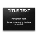 Heavy-Duty Plastic - 5" x 7" Engraved Information Sign