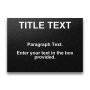 Heavy-Duty Plastic - 5" x 7" Engraved Information Sign