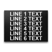 Heavy-Duty Plastic Nameplate - 5" x 7" - 5/8" Text