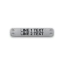 Engraved Stainless Steel Cable Tag - 1/2" x 2 3/4" - 3/16" Text