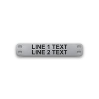 Engraved Stainless Steel Cable Tag - 1/2" x 2 3/4" - 3/16" Text