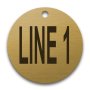 Engraved Brass Valve Tag - 2" Round - 1" Text