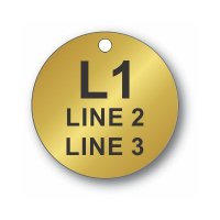 (image for) Engraved Brass Tag - 2.0" Round - Style 2