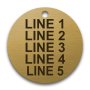 Engraved Brass Valve Tag - 2" Round - 1/4" Text