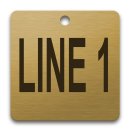 Engraved Brass Valve Tag - 2" Square - 1" Text