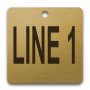 Engraved Brass Valve Tag - 2" Square - 1" Text