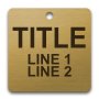 Engraved Brass Valve Tag - 2" Square - 1/2" Text