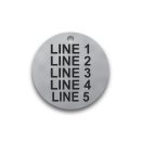 Engraved Stainless Steel Valve Tag - 2" Round - 1/4" Text