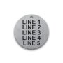 Engraved Stainless Steel Valve Tag - 2" Round - 1/4" Text