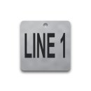 Engraved Stainless Steel Valve Tag - 2" Square - 1" Text