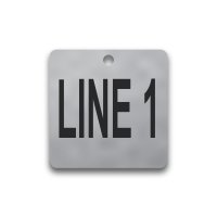 Engraved Stainless Steel Valve Tag - 2" Square - 1" Text
