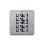 Engraved Stainless Steel Valve Tag - 2" Square - 1/4" Text