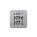 Engraved Stainless Steel Valve Tag - 1 1/2" Square - 3/16" Text
