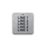 Engraved Stainless Steel Valve Tag - 1 1/2" Square - 3/16" Text