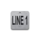 Engraved Stainless Steel Valve Tag - 1 1/2" Square - 3/4" Text