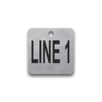 Engraved Stainless Steel Valve Tag - 1 1/2" Square - 3/4" Text
