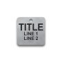 Engraved Stainless Steel Valve Tag - 1 1/2" Square - 3/8" Text