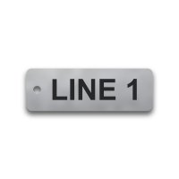 Engraved Stainless Steel Valve Tag - 1" x 3" - 1/2" Text