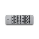 Engraved Stainless Steel Valve Tag - 1" x 3" - 1/4" Text