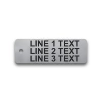 Engraved Stainless Steel Valve Tag - 1" x 3" - 1/4" Text